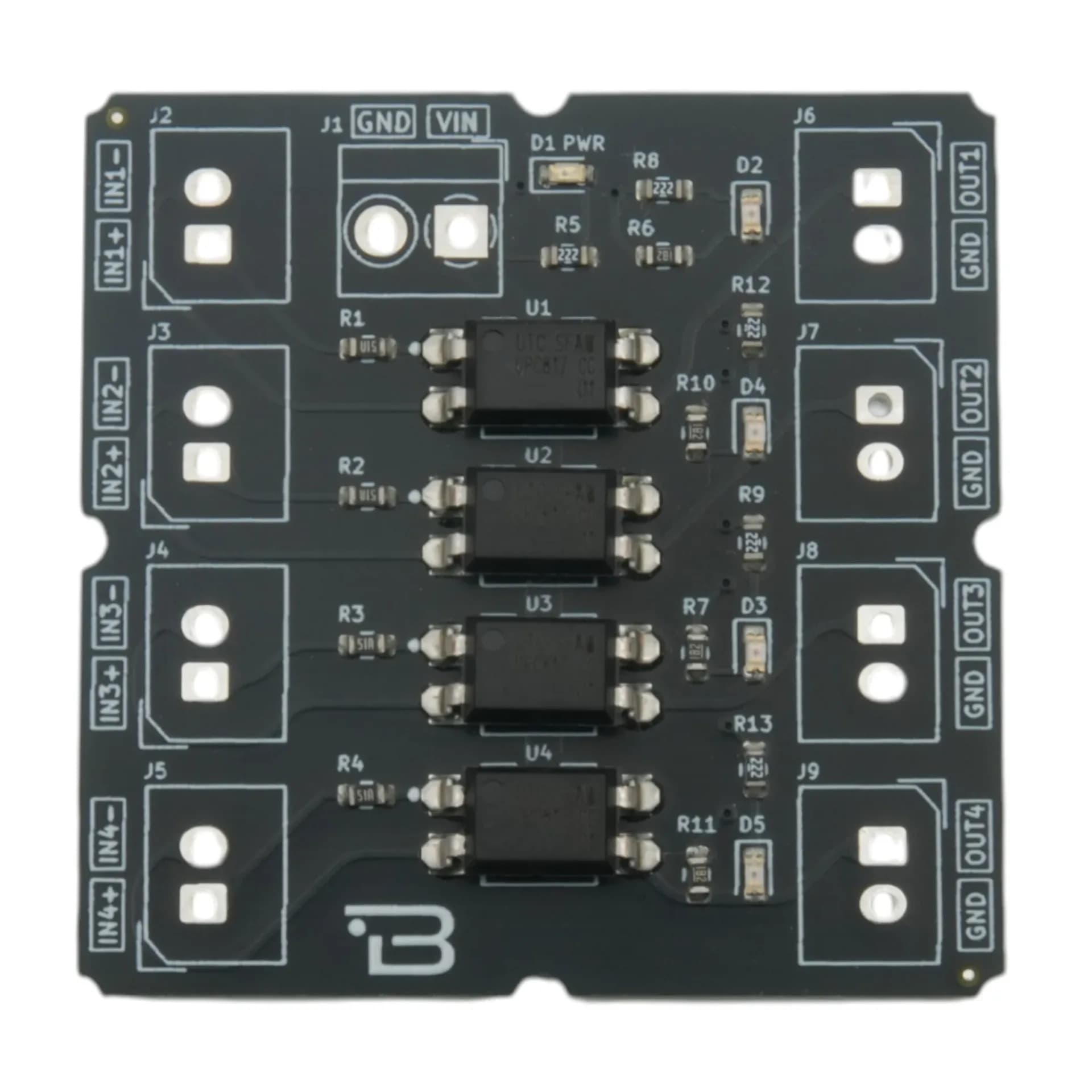Boardoza PC817C 4CH Isolated Level Shifter Breakout Board – 1