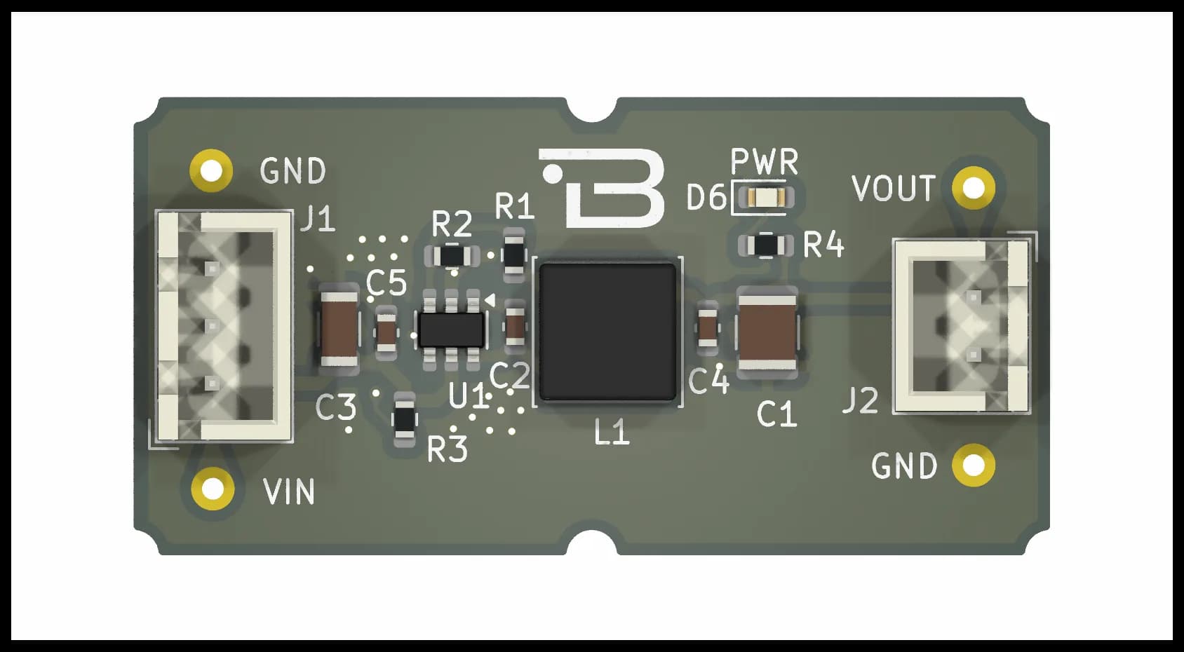 Boardoza DCP3603 5V Synchronous Buck Regulator Breakout Board – 1