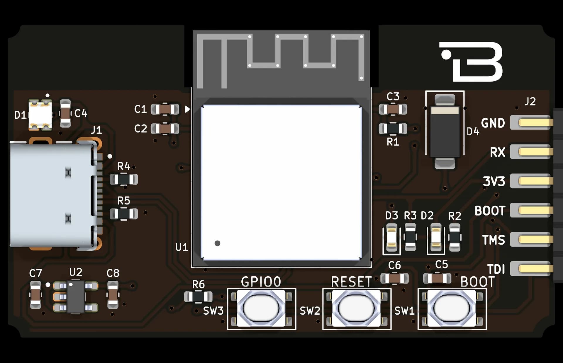 Boardoza ESP32-S3 USB Bridge Evaluation Board – 1