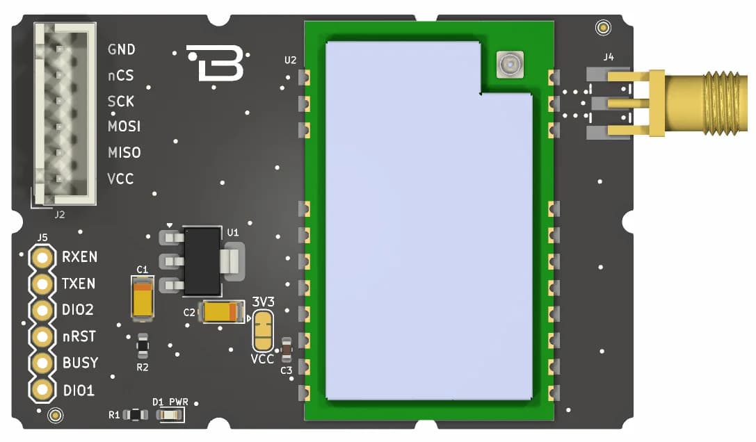 Boardoza E22-900M30S 850–930 MHz LoRa Transceiver Breakout Board – 1