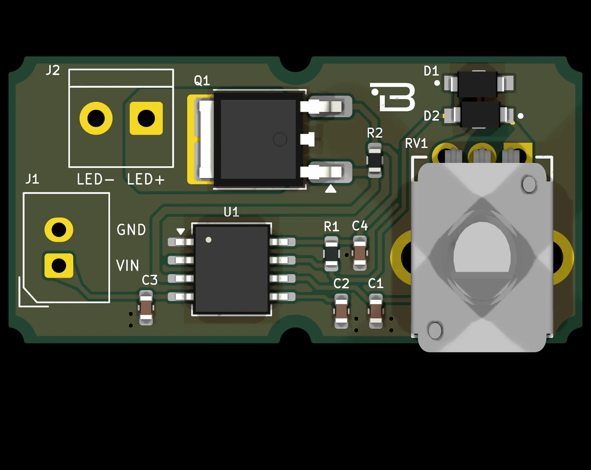 Boardoza NE555 Adjustable PWM Dimmer Breakout Board – 1