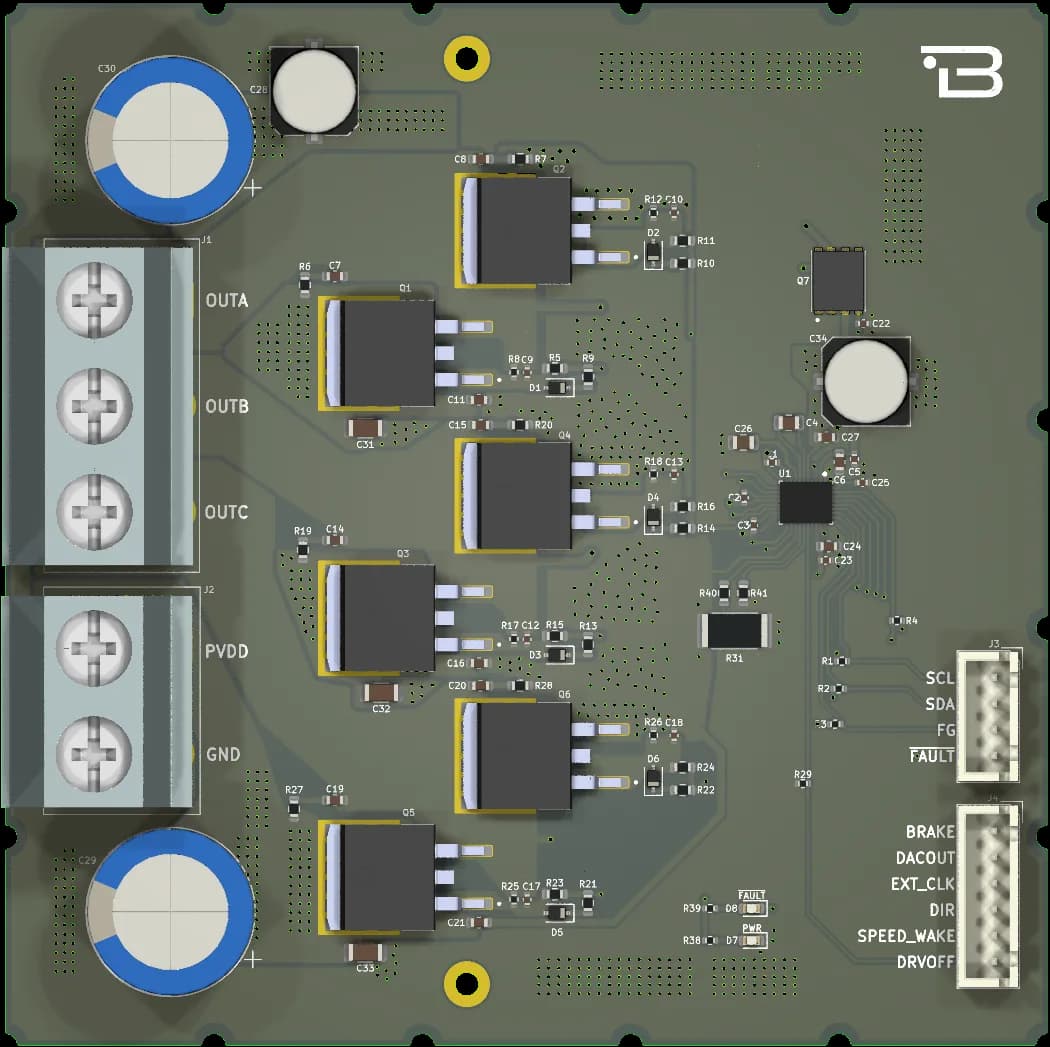 Boardoza MCF8329A BLDC Motor Driver Breakout Board – 1