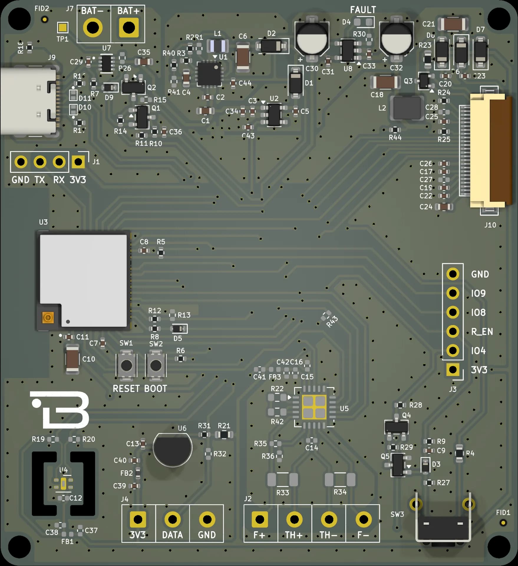 Boardoza ESP32-C6 Temperature Logger Evaluation Board – 1