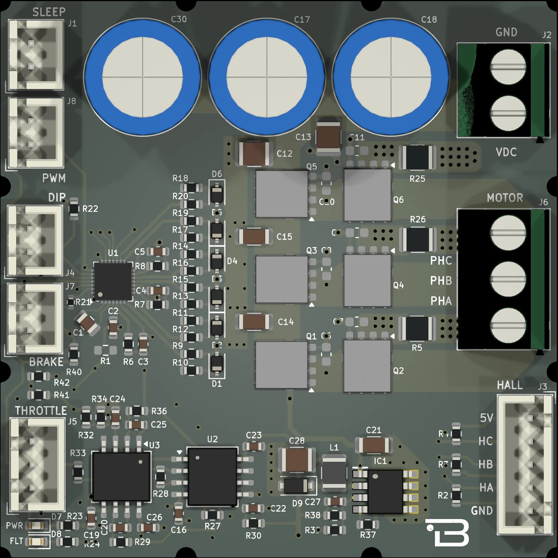 Boardoza MP6532 BLDC Motor Driver Breakout Board – 1