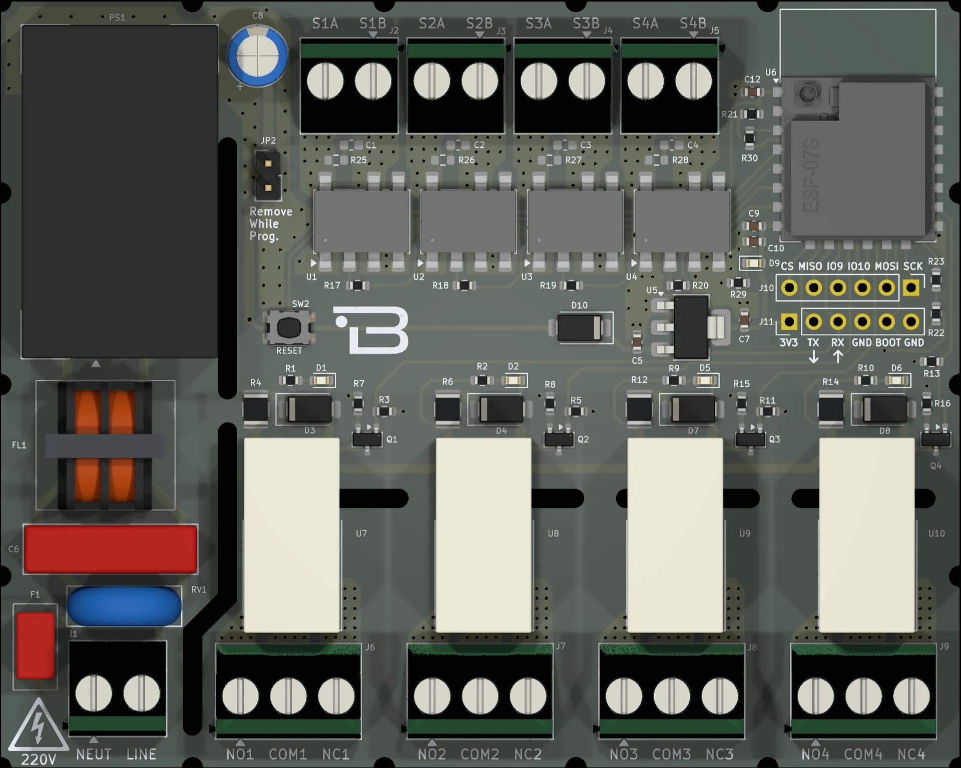 Boardoza ESP8266 8-Channel Hybrid Wi-Fi Relay Breakout Board – 1