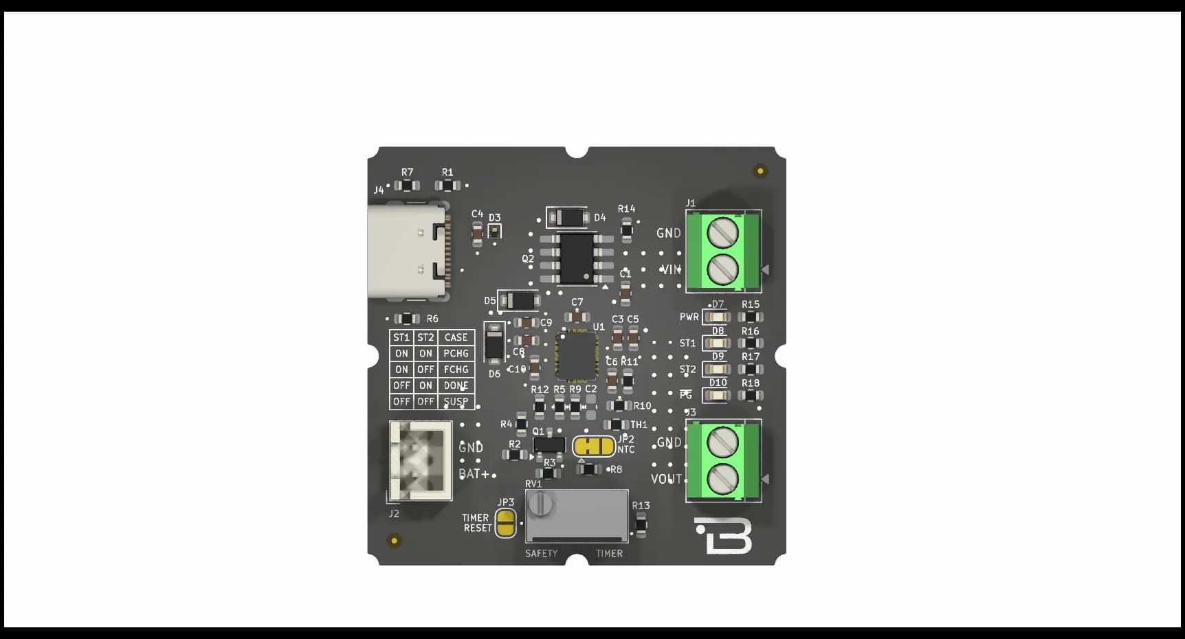 Boardoza BQ24070 Battery Charger Breakout Board – 1