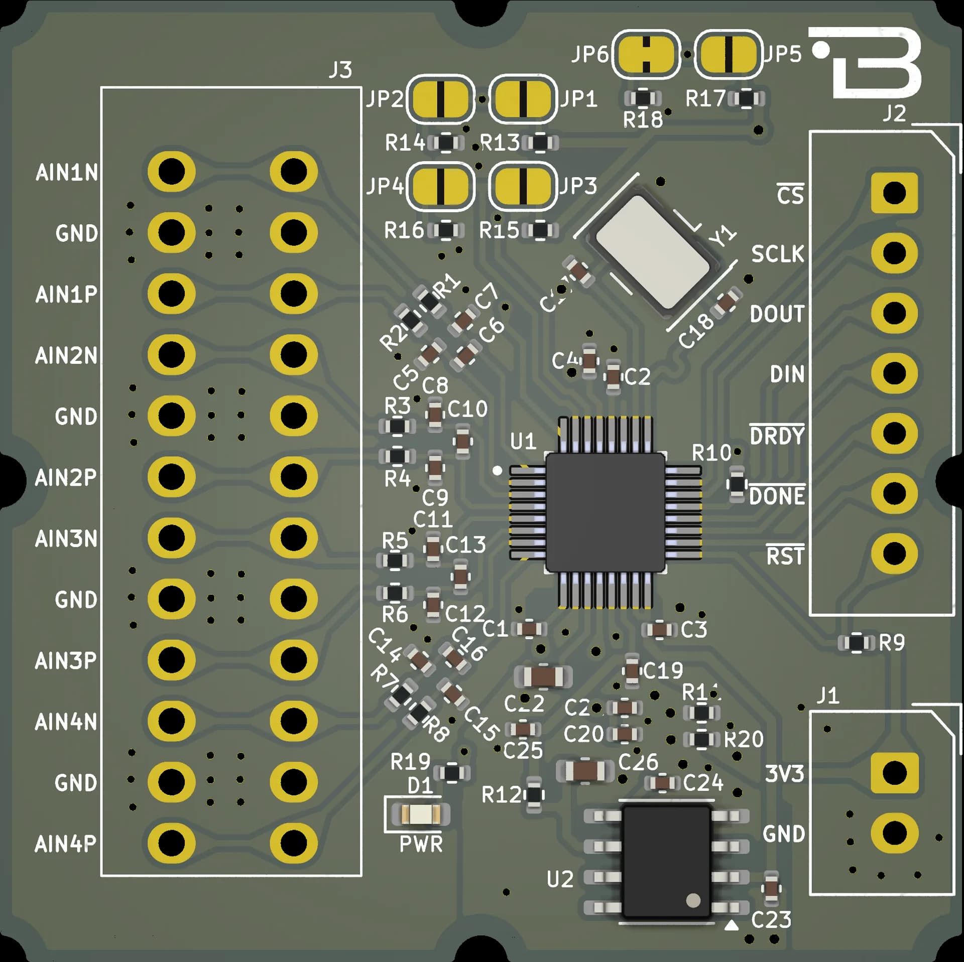 Boardoza ADS131A04 4-Channel 24-Bit Precision ADC Breakout Board – 1