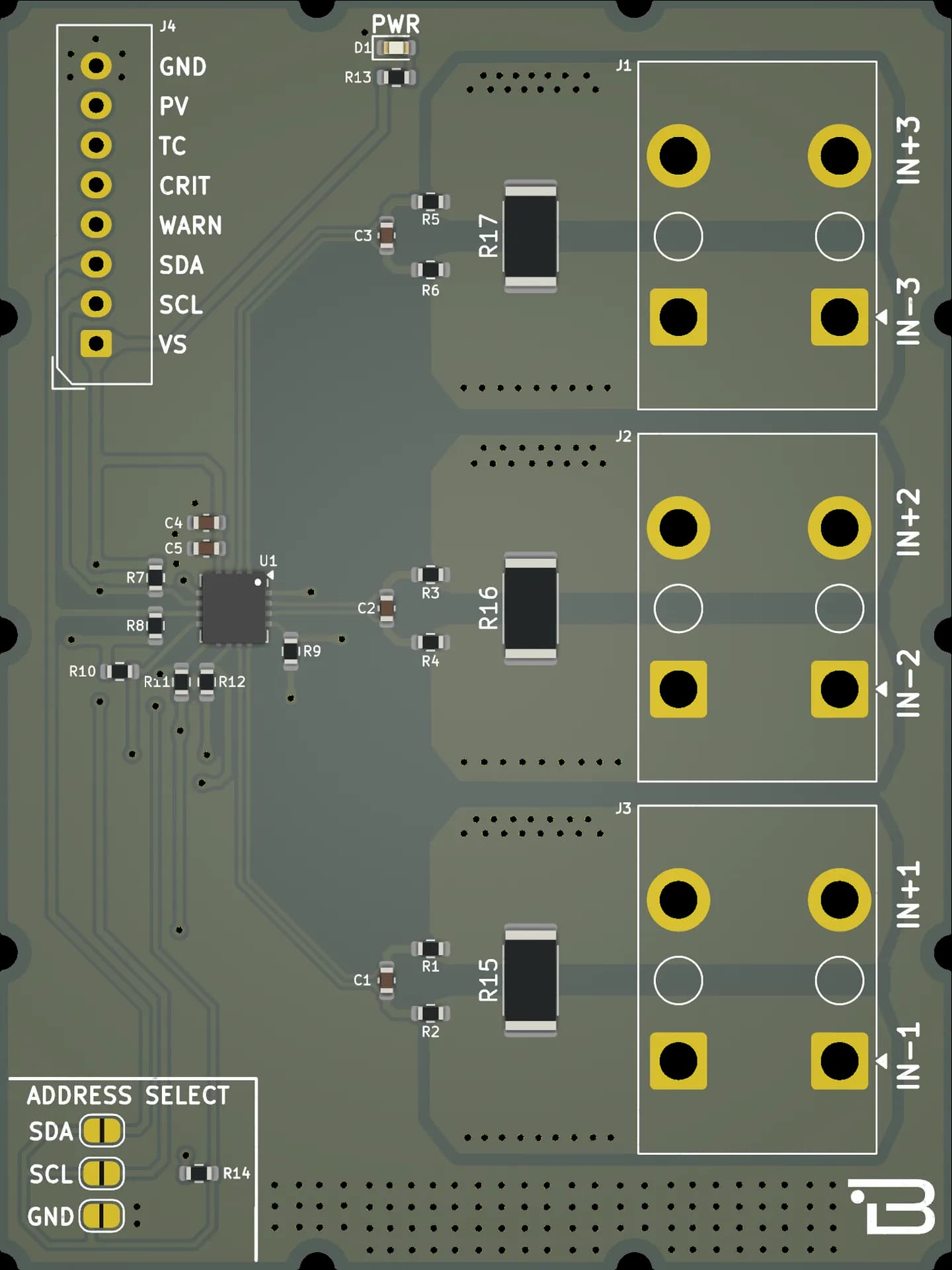 Boardoza INA3221 Three-Channel Current and Bus Voltage Monitor Breakout Board – 1