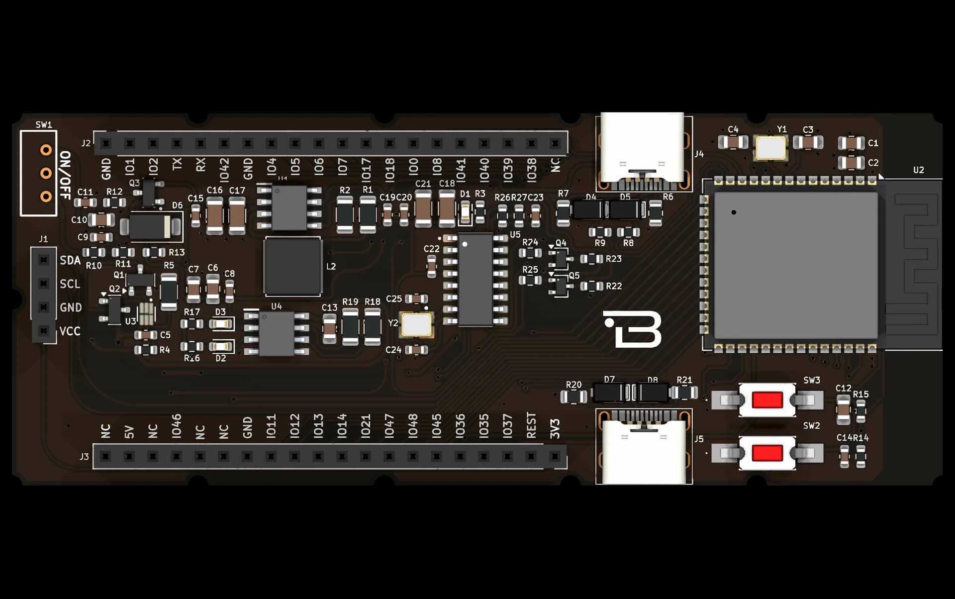 Boardoza ESP32-S3-WROOM-1 Wi-Fi and Bluetooth LE Evaluation Board – 1