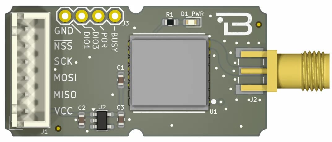 Boardoza RFM68LCW 868S2 LoRa Transceiver Breakout Board – 1