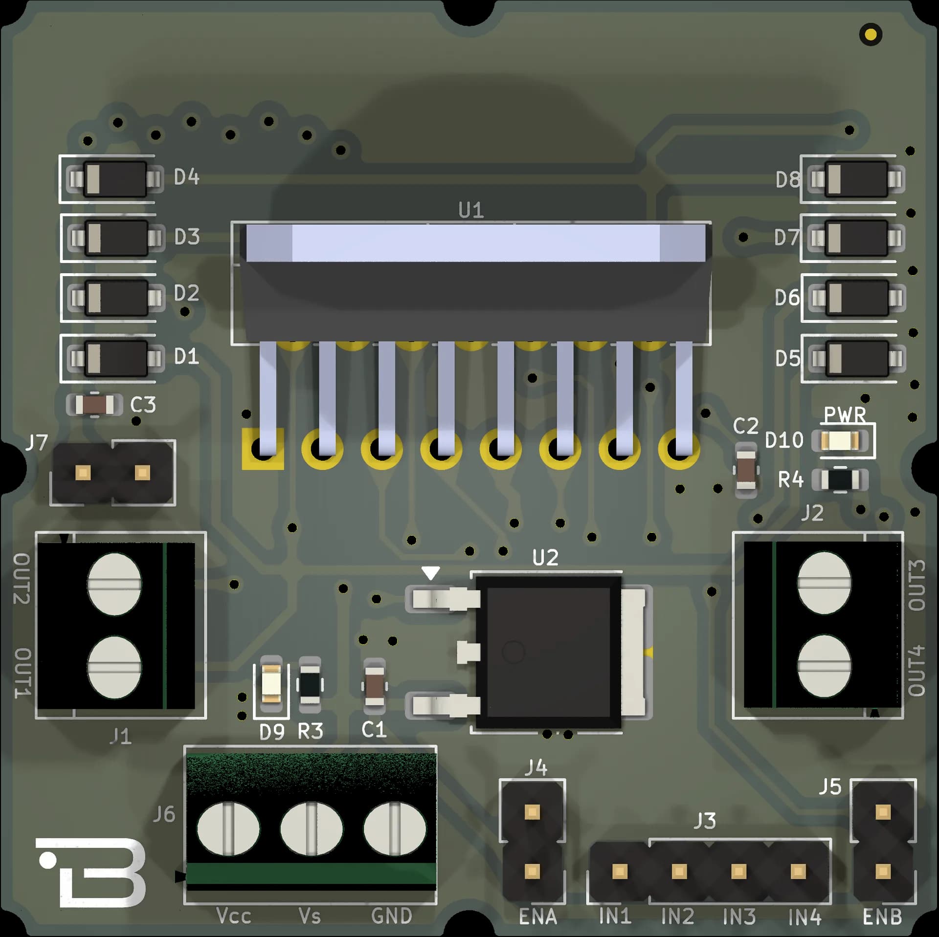 Boardoza L298N Dual H-Bridge Motor Driver Breakout Board – 1
