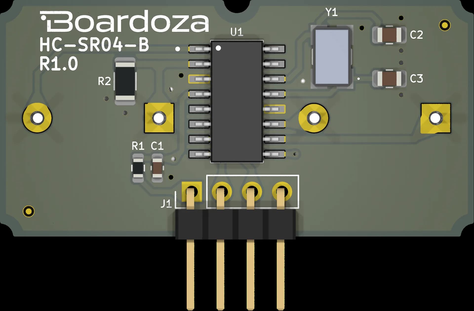 Boardoza HC-SR04-B Ultrasonic Distance Sensor Breakout Board – 1
