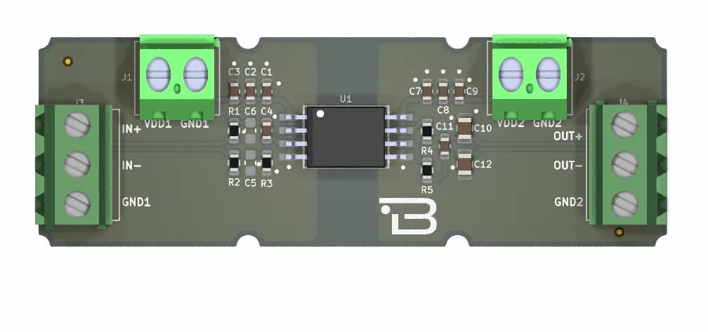 Boardoza AMC1350 Isolated Analog Amplifier Breakout Board – 1