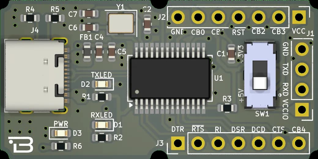 Boardoza FT232RNL USB to UART Breakout Board – 1