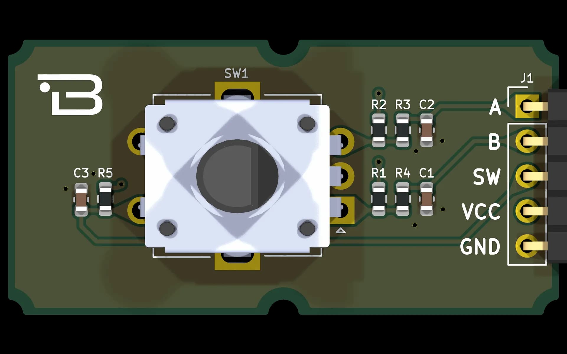 Boardoza Rotary Encoder Interface Breakout Board – 1