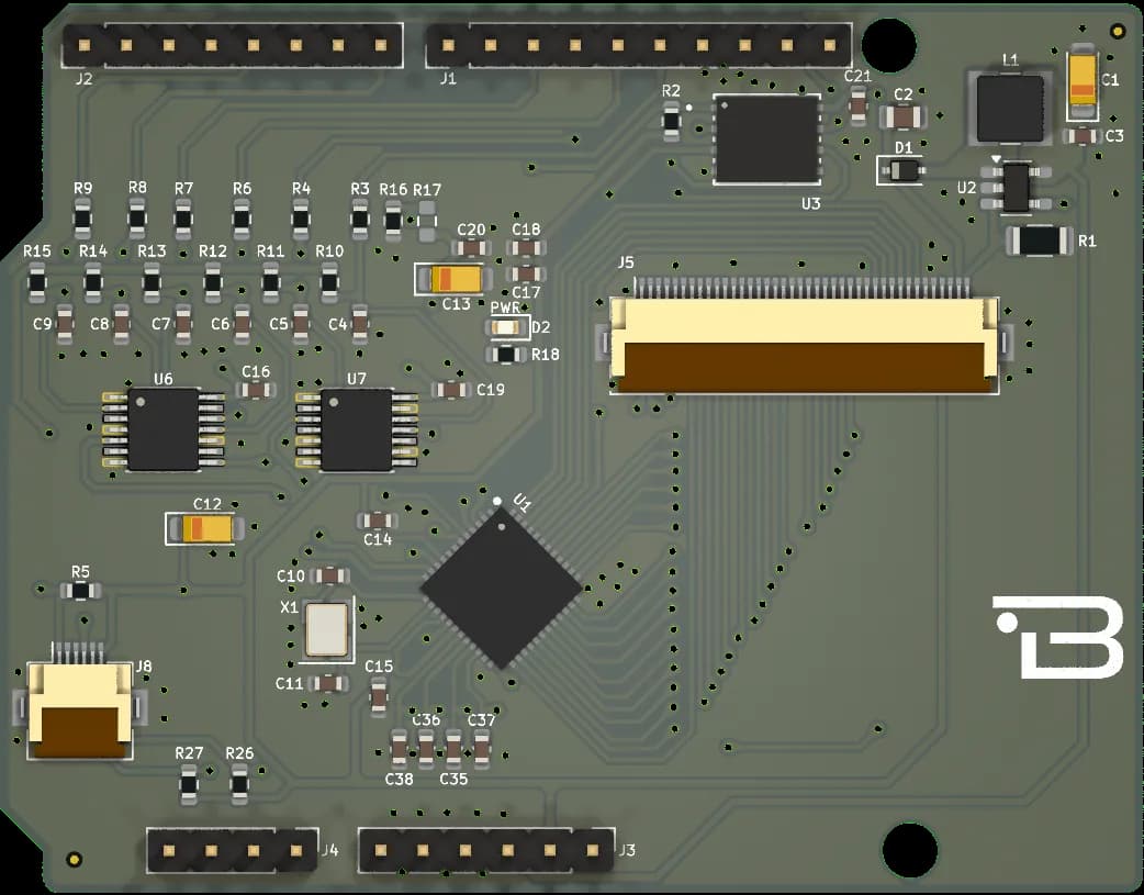 Boardoza FT800 EVE Graphics and Touch Controller Arduino Shield – 1