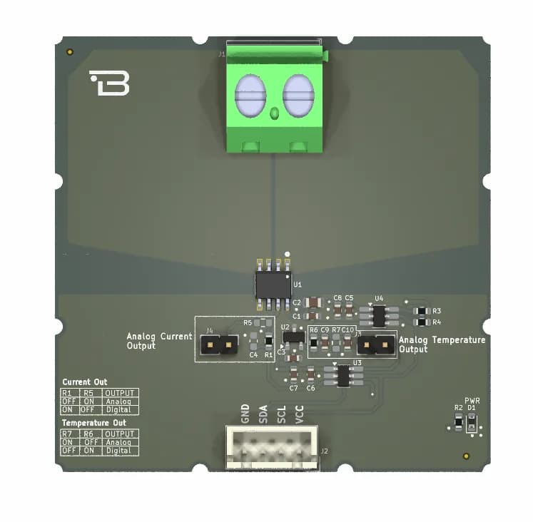 Boardoza TMCS1101A2UQDRQ1 Current and Temperature Monitoring Breakout Board – 1