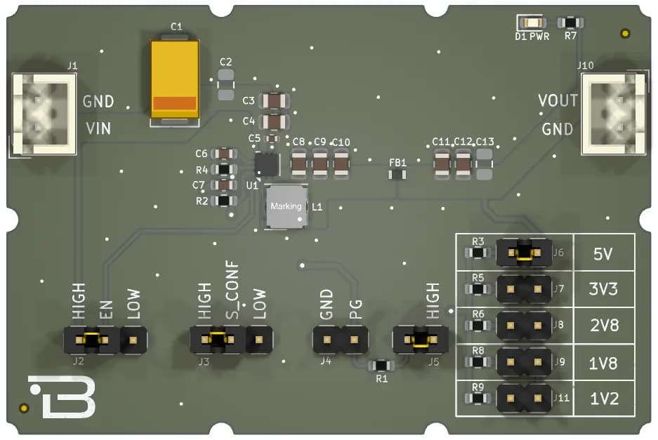 Boardoza TPS62913 Selectable-Output Low-Noise Buck Converter Evaluation Board – 1