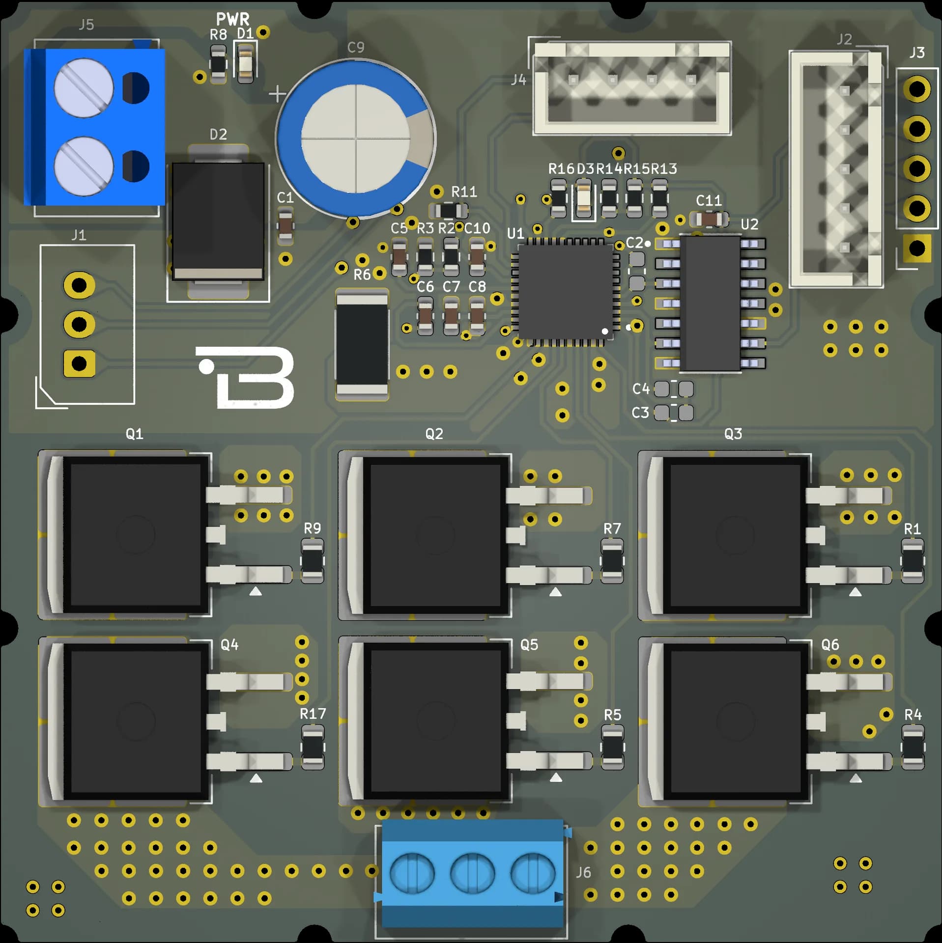 Boardoza DRV8307 48W Three-Phase BLDC Motor Driver Breakout Board – 1